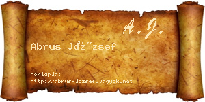 Abrus József névjegykártya