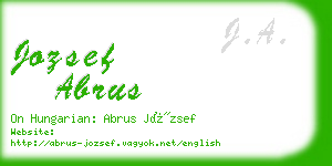 jozsef abrus business card